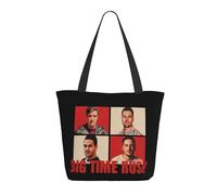 GEPANY Women's Time Rock Music Big Boy band Rush Vibrant Tote Zipper-Closure Tote Bag Suitable for Shopping Traveling and Commuting