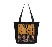 GEPANY Women's Time Rock Music Big Boy band Rush Vibrant Tote Zipper-Closure Tote Bag Suitable for Shopping Traveling and Commuting