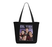 GEPANY Women's Time Rock Music Big Boy band Rush Vibrant Tote Zipper-Closure Tote Bag Suitable for Shopping Traveling and Commuting