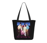 GEPANY Women's Time Rock Music Big Boy band Rush Vibrant Tote Zipper-Closure Tote Bag Suitable for Shopping Traveling and Commuting