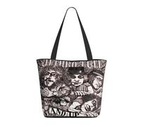 GEPANY Women's Tull Rock Band Jethro Vibrant Tote Zipper-Closure Tote Bag Suitable for Shopping Traveling and Commuting