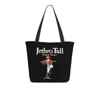 GEPANY Women's Tull Rock Band Jethro Vibrant Tote Zipper-Closure Tote Bag Suitable for Shopping Traveling and Commuting
