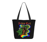 GEPANY Women's Tull Rock Band Jethro Vibrant Tote Zipper-Closure Tote Bag Suitable for Shopping Traveling and Commuting