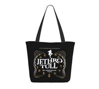 GEPANY Women's Tull Rock Band Jethro Vibrant Tote Zipper-Closure Tote Bag Suitable for Shopping Traveling and Commuting