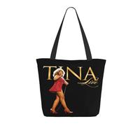 GEPANY Women's Turner-Rock Singer Tina Vibrant Tote Zipper-Closure Tote Bag Suitable for Shopping Traveling and Commuting