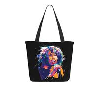 GEPANY Women's Turner-Rock Singer Tina Vibrant Tote Zipper-Closure Tote Bag Suitable for Shopping Traveling and Commuting