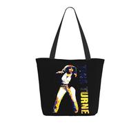 GEPANY Women's Turner-Rock Singer Tina Vibrant Tote Zipper-Closure Tote Bag Suitable for Shopping Traveling and Commuting