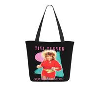 GEPANY Women's Turner-Rock Singer Tina Vibrant Tote Zipper-Closure Tote Bag Suitable for Shopping Traveling and Commuting