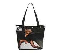 GEPANY Women's Turner-Rock Singer Tina Vibrant Tote Zipper-Closure Tote Bag Suitable for Shopping Traveling and Commuting