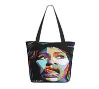 GEPANY Women's Turner-Rock Singer Tina Vibrant Tote Zipper-Closure Tote Bag Suitable for Shopping Traveling and Commuting