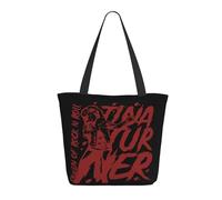 GEPANY Women's Turner-Rock Singer Tina Vibrant Tote Zipper-Closure Tote Bag Suitable for Shopping Traveling and Commuting