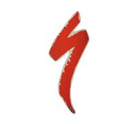 Gepinke Bike Badge Soft Aluminum Alloy Decals Stickers for MTB BMX Folding Bicycle Front Frame Cycling Accessories Emblem Tube DIY (S-Works-s(red))