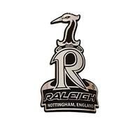 Gepinke Phoenix Bicycle Badge Raleigh Bicycle Head Sign Bike Sticker Metal Waterproof Modified Car Personality Fashion Label (Raleigh(Silver))