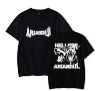 GEPLUM Ari Singer Ab-dul Printed Tshirt Casual Hip Hop Short Sleeve Summer Top Oversized Clothing for Women Men XXS-4XL-Black||m