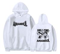 GEPLUM Hoodie Ari Singer Ab-dul Printed Sweatshirt Unisex Oversized Long Sleeve Top Vintage Pullover Hoodies For Women and Men XXS-4XL-White||m