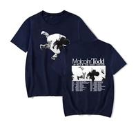 GEPLUM Malcolm Todd Tour Print Tshirt Casual Hip Hop Short Sleeve Summer Top Oversized Clothing for Women Men XXS-4XL-Navy Blue||x_s