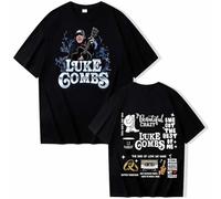 GEPLUM T Shirt Luke Singer Combs Tour Retro Short Sleeve Men Women Summer Top 2D Print Casual T-Shirt XXS-4XL-Black||l