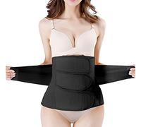 Gepoetry Postpartum Girdle C-Section Recovery Belt Back Support Belly Wrap Belly Band Shapewear - Black - Large