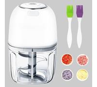 GEPROSMA Cordless Electric Vegetable Food Chopper Cutter Rechargeable,350ML Mini Food Processor blender, Small Portable Garlic Crusher Press Mincer, 6 Blades, Veggie Onion Veg Meat Chopper,Kitchen aid