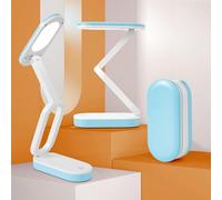 GEPROSMA Foldable/Portable Desk Lamp, Wireless Table & Reading Lamp, Children's Battery Rechargeable, 2400 mAh Touch, 3 Colours, Dimmable, 10 Brightness Levels