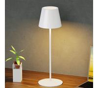 GEPROSMA Metal Table Lamp Wireless Battery Bedside Lamp USB C Rechargeable, Desk Lamp without Cable LED Touch Dimmable Small Table Lamp Battery Modern, Portable Lamp Bedroom Living Room