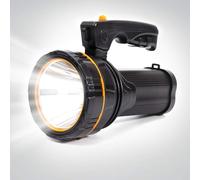 GEPROSMA Powerful Torch LED Super Bright USB C Rechargeable,Large Battery Powered 10000mAh, Long Range 800YD,High Power Torch, Spotlight Flashlight with Handle Strap,IPX6 Waterproof,for Home Camping