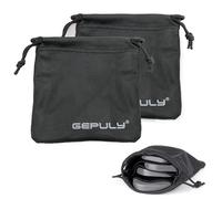 GEPULY 4-in-1 Lens Filter Drawstring Bag, Dustproof Storage Pouch for GoPro/Insta360/DJI Action Camera Lens, 11x11cm/4.3x4.3inch,2Pcs