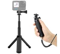 GEPULY Mini Hand Grip Short Selfie Stick Tripod Stand for GoPro Action Cams | Underwater Handle for Go Pro Hero 13 12 11 10 9 8 7 6 5 4 3 Misson Insta360 DJI Phones Small Monopod Waterproof Accessories