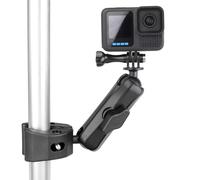 GEPULY Super Camera Clamp Mount, 20-50mm 360° Dual Ballhead Magic Arm for Motorcycle Handlebar Desk Tube, with 1/4" Thread, Phone Tripod Holder Adapter Universal for GoPro Insta360 DJI