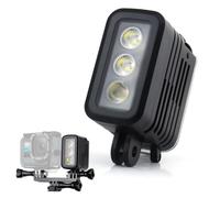 GEPULY Underwater Light Dive Lights - 450LM High Power 3 Dimmable Modes 164FT Waterproof LED Video Fill Night Light for GoPro Hero 13 12 11 10 9 8 7 6 5 4 3+ 3 DJI OSMO Action 3 4 5 Pro AKASO