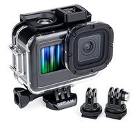 GEPULY Waterproof Case with 2 Cold Shoes for GoPro Hero 13 12 11 10 9 Black | Bulit In Cold Shoe Slots 316 Stainless Steel 196FT/60M for Go Pro Camera Underwater Protective Case Accessories Scuba Vlogger