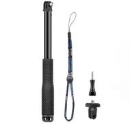 GEPULY Waterproof Selfie Stick for GoPro/DJI/Insta360/AKASO Action Cameras | 11''-46''Anti-Rust Aluminum Alloy,1/4" Thread,Anti-Slip,Twist-Lock,Vlog Pole Accessories for Scuba ,Extended Travel Handle