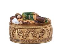 GEQIAN Collectible Figurine Sleeping Saint Joseph St Joseph Sleeping Saint Statue Religious Jewelry Storage Box - Sleeping St Joseph Statue Resin Decorative Figurine Home Decor for Office Car Desktop
