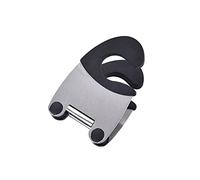 GEQIAN Kitchen Utensil Rest Holder Pot Side Spatula Clip - Kitchen Stainless Steel Tongs Holder Spoon Holder Pot Clip Anti-Scald Grip Cooking Tools