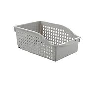 GEQIAN Plastic Storage Basket Cabinet Storage Box - With Wheel Storage Basket Kitchen Supplies Sundries Under the Sink Storage Basket Removable Rack