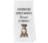 Geqtt Boxer Dog Dish Towels - Funny Boxer Dog Gifts Decorative Waffle Weave Kitchen Towels, Boxer Dog Hand Towels, Boxer Dog Tea Towels, Boxer Dog Gifts (16×24 Inches)