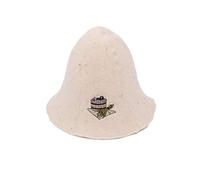 Ger3as Sauna Hat Wool 100% with Embroidery Tub and Bath Broom Hat Sauna Cap (UK, Numeric, 6 7/8, 7 1/2, Bath Broom and Tub)