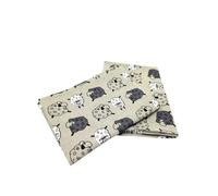 Ger3as Set of 2 Gourmet Tea Towels, Kitchen Towels, Linen Cotton Hand Towels, 50 x 70 cm, Half-Linen Stonewashed Jacquard or Printed Tea Towels (Printed Half-linen Kitchen Towel Sheep)