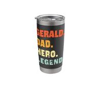 Gerald Dad Hero Legend Personalized Custom Name Fathers Day Stainless Steel Insulated Tumbler