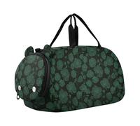Geranium Ark Green Girl's Gym Duffel Bag with Shoes Compartment Large Capacity Kids Overnight Duffel Bag for School Practice, Sports, Travel bolsas de viaje