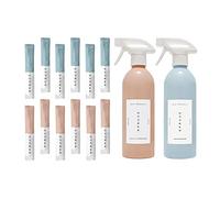 Geranium & Eucalyptus Multipurpose and Bath & Shower Cleaning Reusable Aluminum Spray Duo Kit | Effective on Grease, Grime, Limescale, Soap Scum, Water Marks | Just-add-water, Eco Non-toxic Vegan