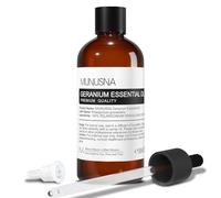 Geranium Oil Essential 100ml - 100% Pure Geranium Oil for Relaxation, Sleep & Stress Relief - Premium Aromatherapy for Diffusers, Bath, Candles & Skincare - Amber Glass Bottle with Dropper