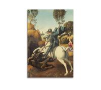 Gerard David（Saint George And The Dragon） artistic Creations Poster Canvas Wall Art Scroll Picture Print Living Room Walls Decor Homes 12x18inch(30x45cm)