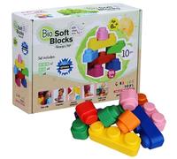 GERARDO'S Soft Play Montessori Toys for 1 Year Old - Soft Blocks Building Blocks Set - Ideal Stacking Toys and 1st Birthday Presents - Safe and Fun Soft Play Set for Toddlers - BPA Free (Pack of 10)