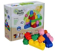 GERARDO'S Soft Play Montessori Toys for 1 Year Old - Soft Blocks Building Blocks Set - Ideal Stacking Toys and 1st Birthday Presents - Safe and Fun Soft Play Set for Toddlers - BPA Free (Pack of 42)