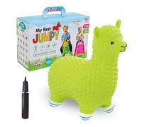 GERARDO'S Toys Animal Space Hopper for Toddlers and Kids - Bouncy Ride-on Alpaca Hopping Toy - for Ages 1-5 Years Old - Includes Pump - Inflatable Bouncer for Indoor and Outdoor Fun - Green Alpaca…
