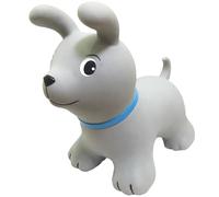 GERARDO'S Toys Jumpy Grey Dog Space Hopper for Toddlers and Kids - Bouncy Hopping Toy - Children Inflatable Jumping Ball -Indoor Outdoor Fun Play - for Kids Age 12 months+