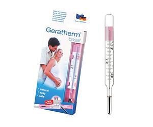 GERATHERM Basal Analogue Thermometer for Cycle Monitoring and Fertility - Includes Evaluation Table - Made in Germany