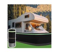 GERAZAHO No Drilling Rv Skirting, Heavy Duty Polyester Fiber/Stainless Steel Mesh, Insulated Mobile Home Exterior Skirt, for Rv Travel Trailer Mobile Home Exterior 34m/111ft