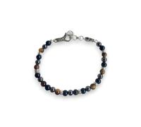 Gerba Jewels Black Onyx Black Hematite Dark Silver Tiger Eye Lobster Clasp Bracelet